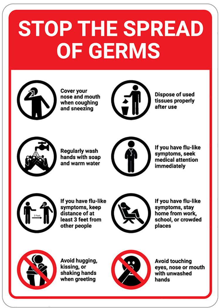 Stop The Spread of Germs Sticker – SugarPop Rentals