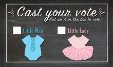 Pink or Blue Confetti Cannon with 20 Fun Cast Your Vote Cards