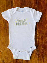 Sweet Dreams - Gerber brand onesie available in sizes from 0-24 months.