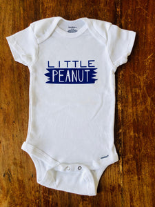 Little Peanut - Gerber brand onesie available in sizes from 0-24 months.
