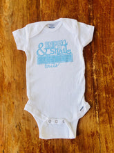 Snips & Snails - Gerber brand onesie available in sizes from 0-24 months.