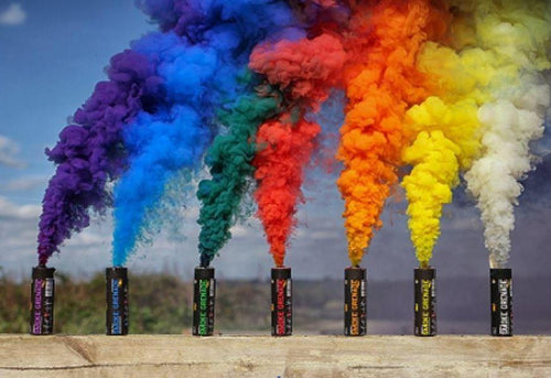 Pack of 6 Rainbow Smoke Grenades